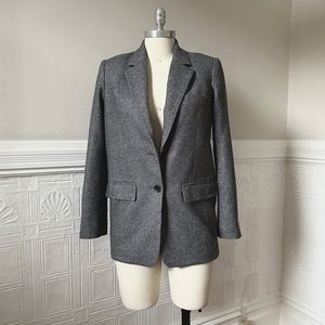 Everlane Boxy Men’s Blazer - grey wool blend herringbone